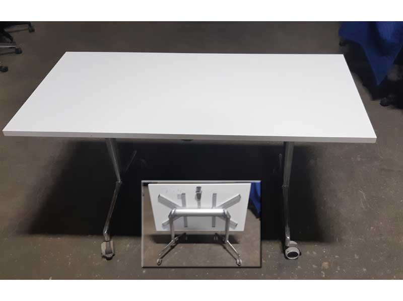 Used Flip White Mobile Table